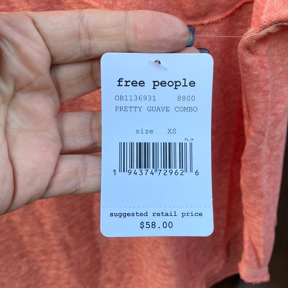 Free People | Kyoto Tee - Pretty Guava ~ NWT - Picture 6 of 11